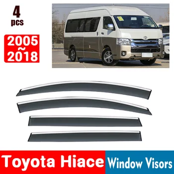 FOR Toyota Hiace 2005-2018 Визьори за прозорци Rain Guard Windows Дъждобран Дефлектор Тента Shield Vent Guard Shade Cover Trim 2007