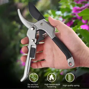 Garden Pruner Sharp High Hardness Carbon Steel Plant Branch Pruner Garden Scissors Tool Home Use