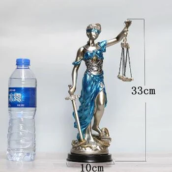 Древногръцка фея богиня на правосъдието Темида фигурка смола статуя орнаменти Декорация на дома стая офис декорация занаятчийски подаръци