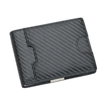 Притежател на кредитна карта Bifold Business Purse Multi слот джобен портфейл за мъже преносим портфейл чанта